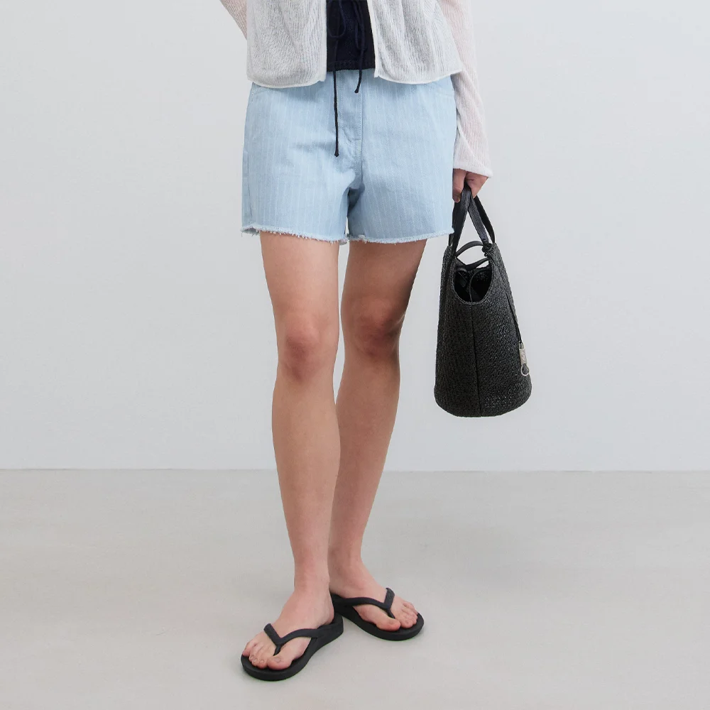 SEAL STRIPE DENIM SHORTS_STRIPE