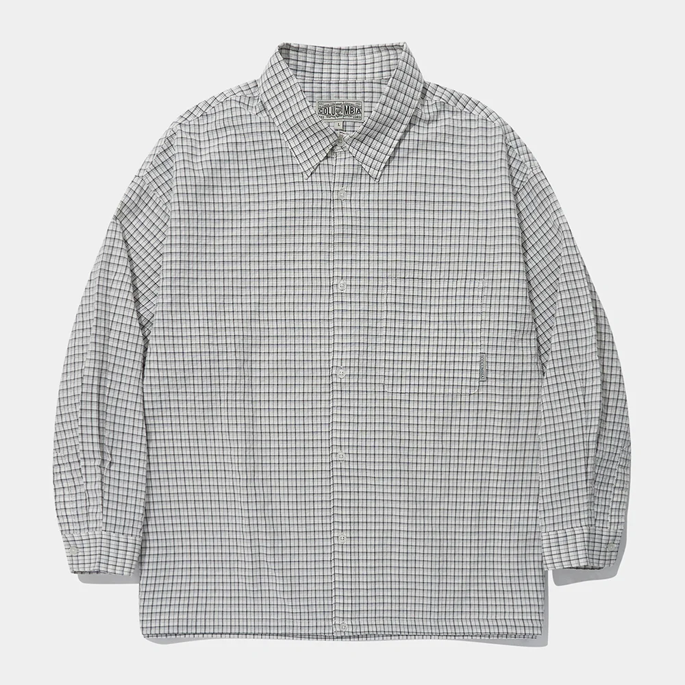 MICRO-CHECK UTILITY SHIRTS_WHITE
