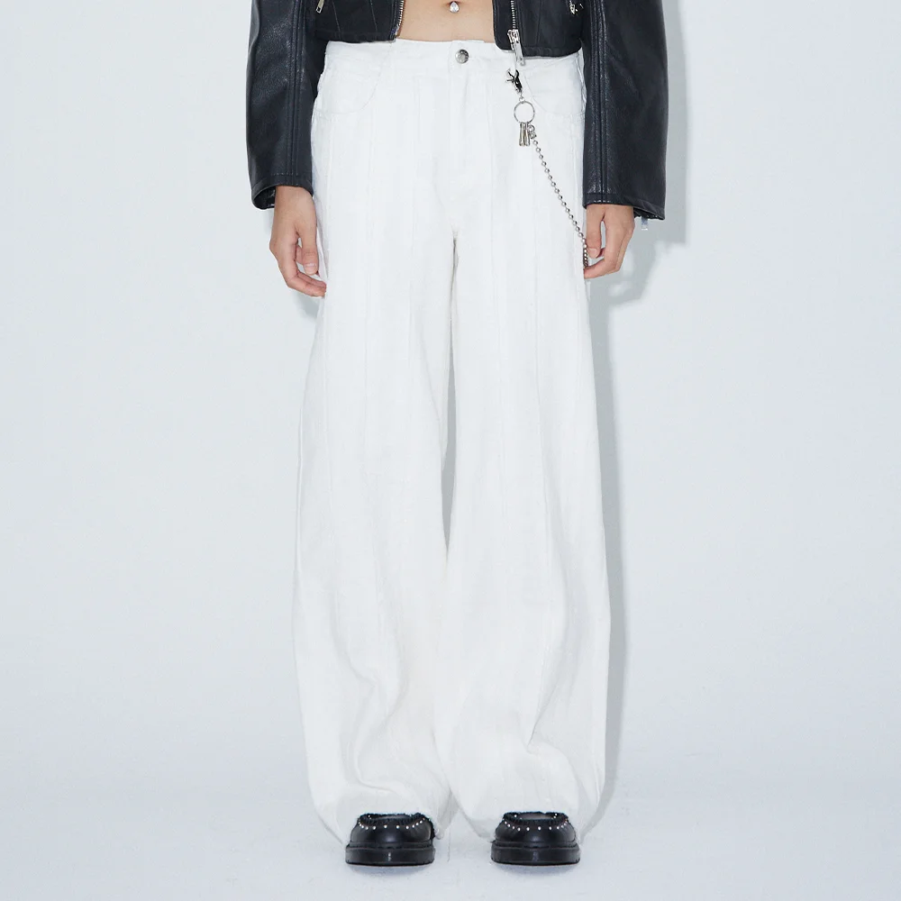 DAMAGE CUTTING DENIM PANTS WHITE BP2DP003