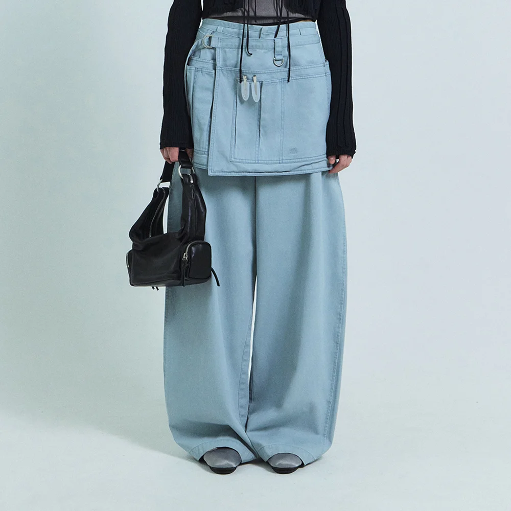 TOVI LAYERED SKIRT (LIGHT BLUE)