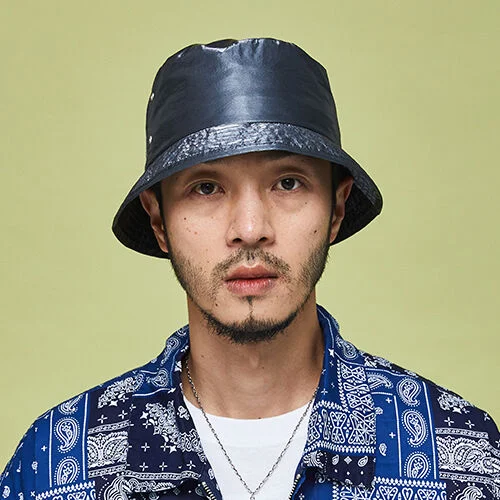 (Double Eyelet) Bucket Hat - Gray