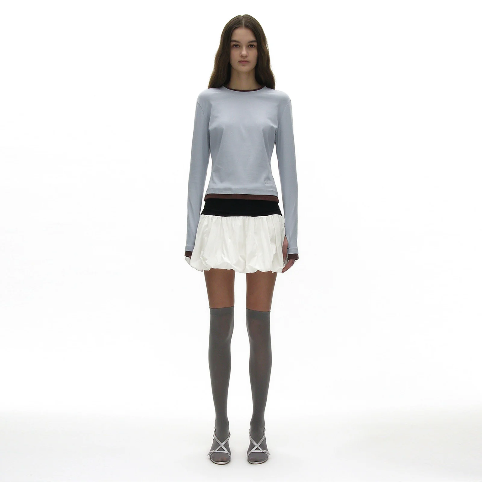 2WAY PUFF SKIRT_WHITE