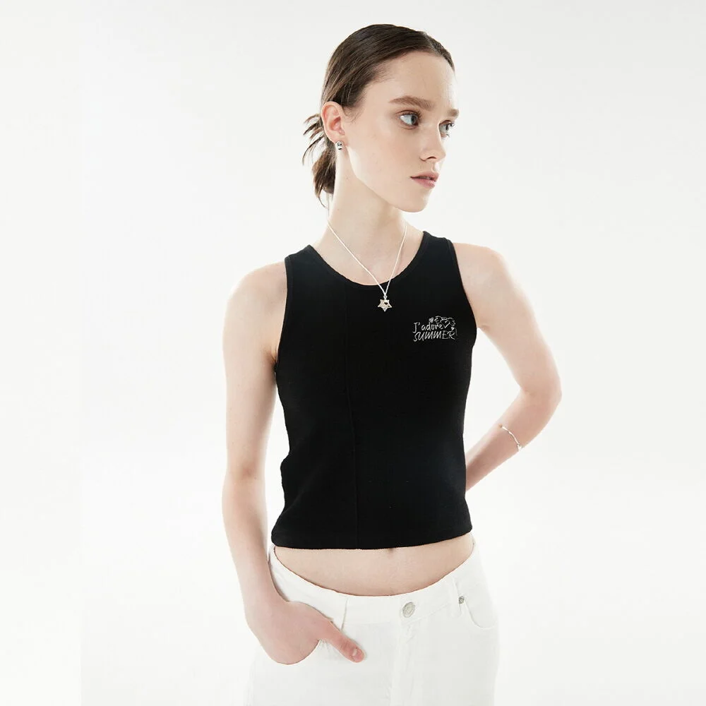 LLS COLOR BLOCK SLEEVELESS(BLACK)