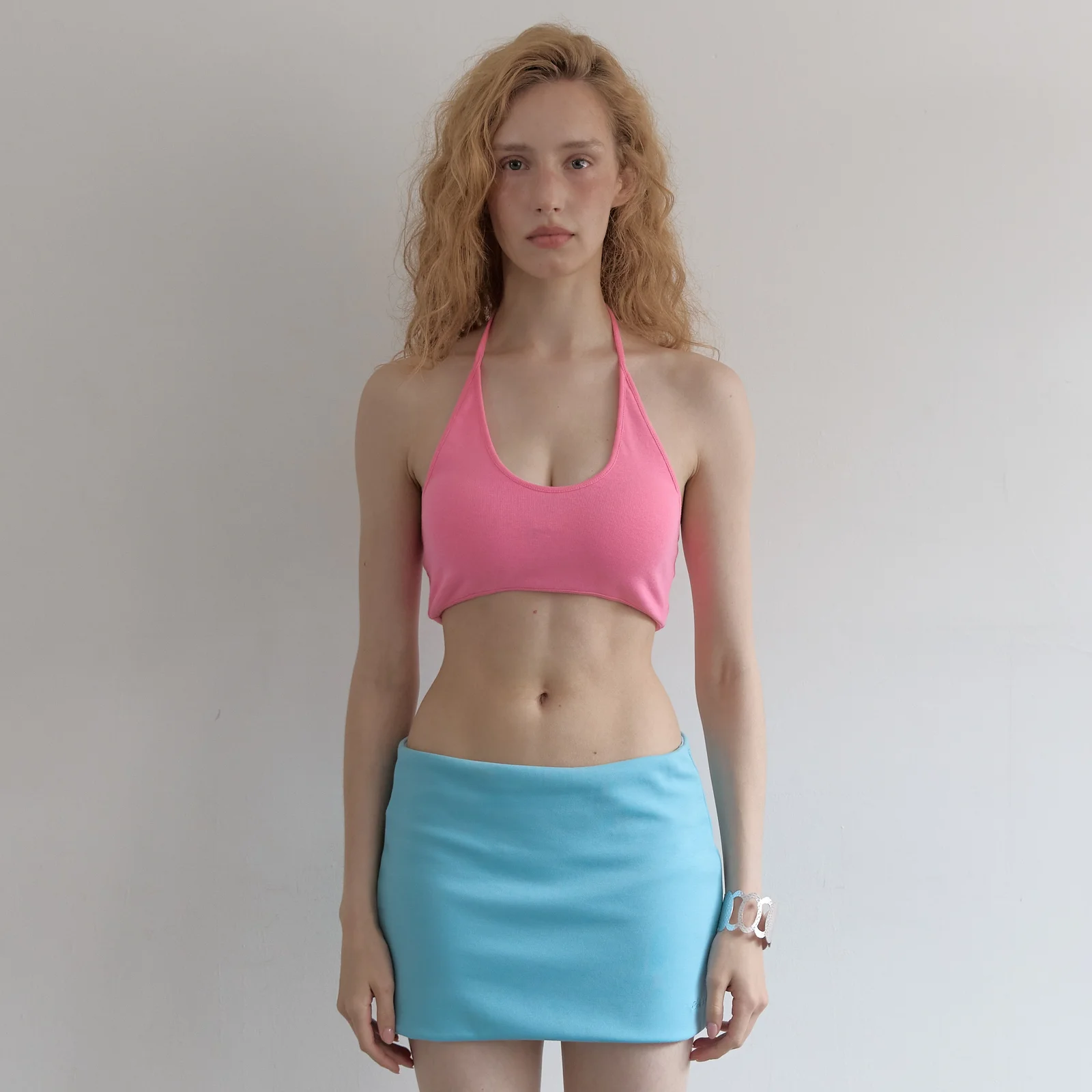 HALTER SHORT TOP (PINK)