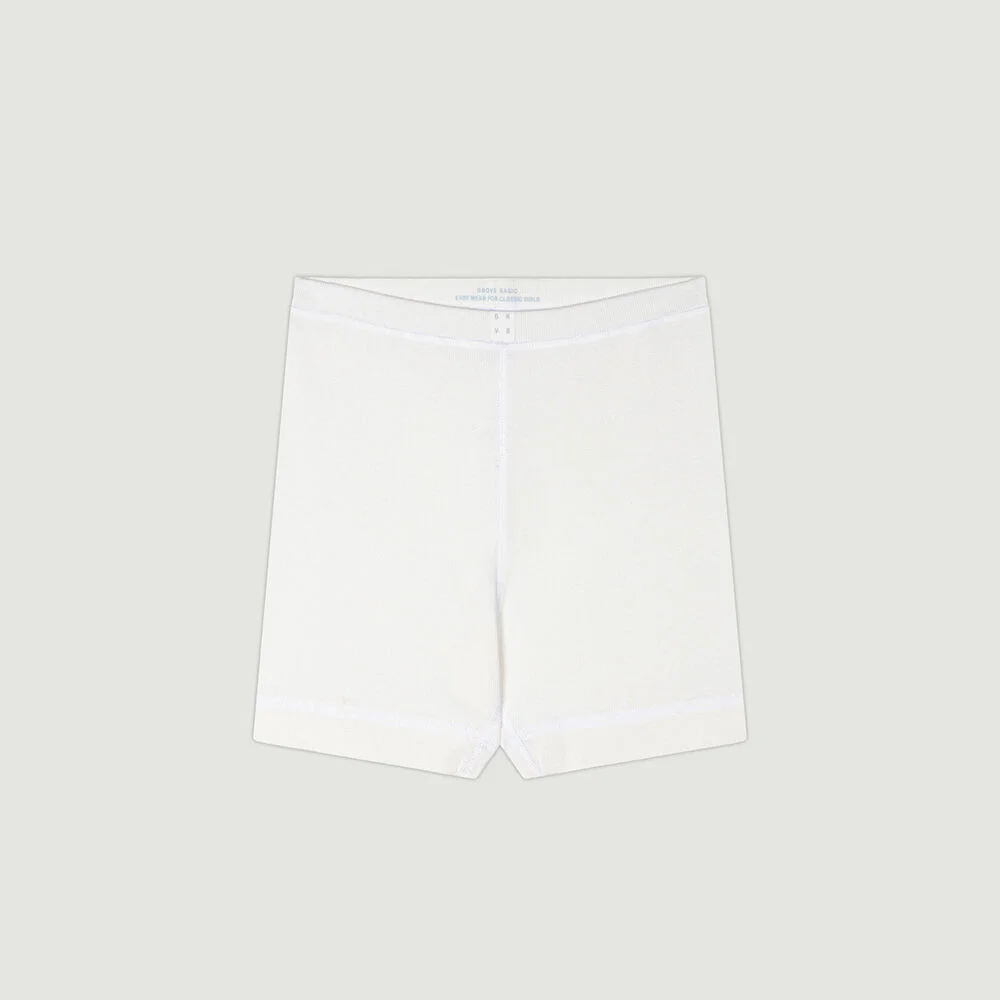 GRVB_25SS RIB SHORTS (WHITE)