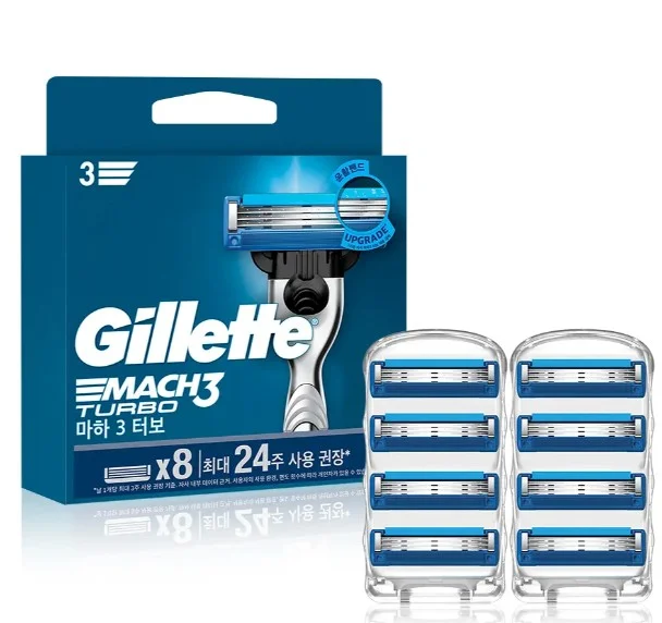 Gillette Maha3 剃鬚刀片 8入 擇1(標準/Turbo)