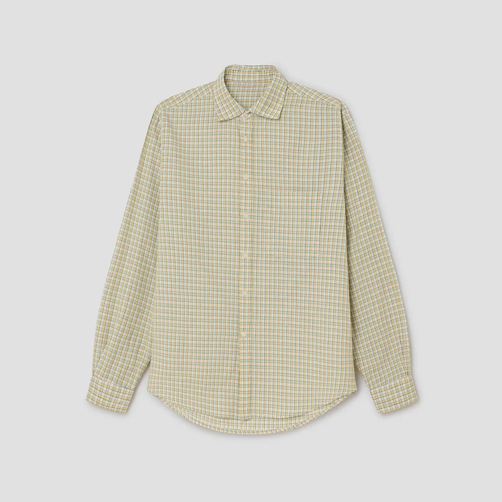 (W) RUBEN SHIRT (GREEN / BEIGE)