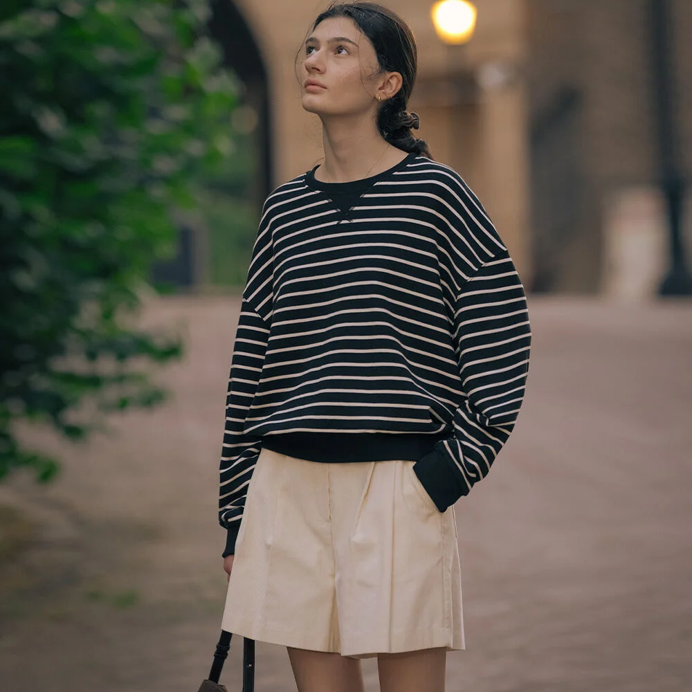 Stripe neck point MTM TIFA01LT06_Black