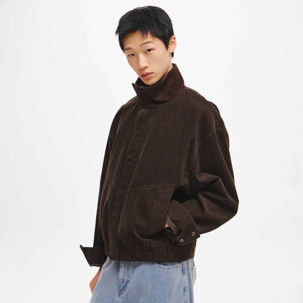 UNISEX 高領 燈芯絨 短身外套 外套 / GF3UJP004