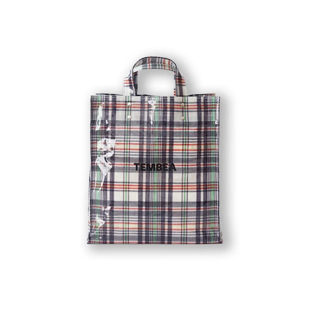 Tembea PAPER TOTE MEDIUM_CHECK NAVY