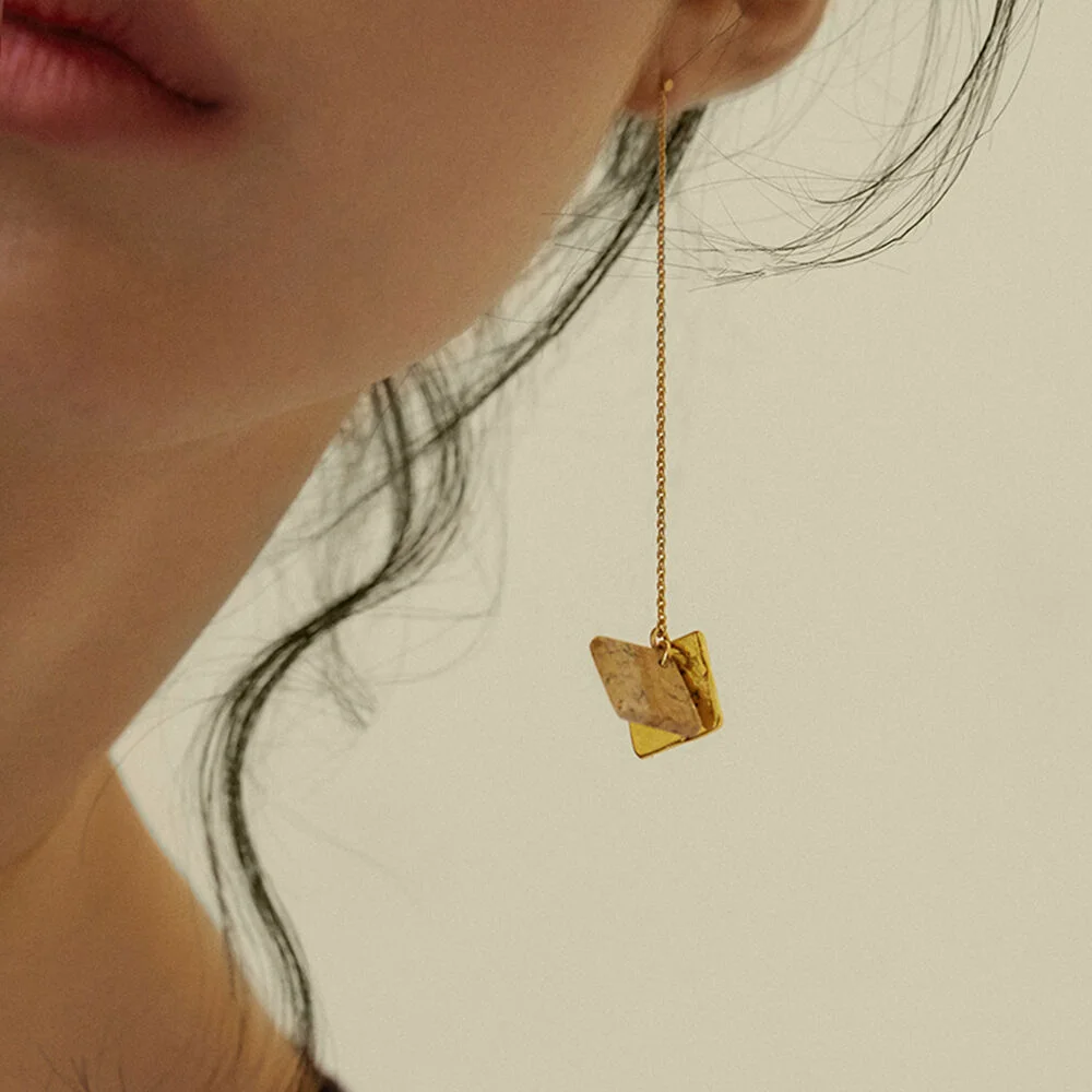 Another square earrings_jasper (另一款方形耳環-Jasper)