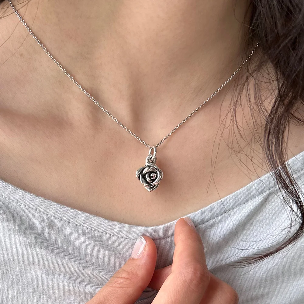 black rose necklace