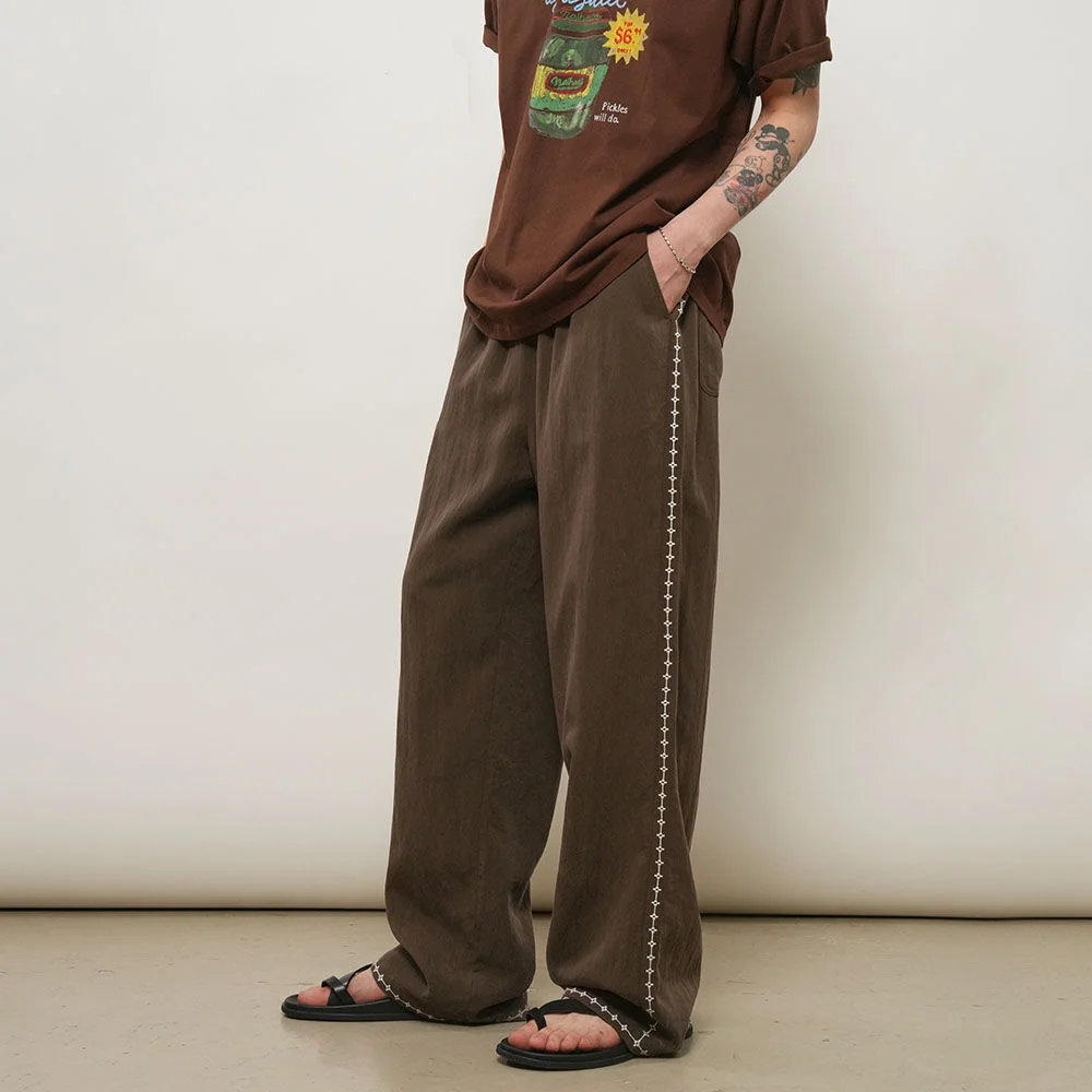 UNISEX 縫線 點綴 鬆緊帶 褲子 / GF2UPT017_M
