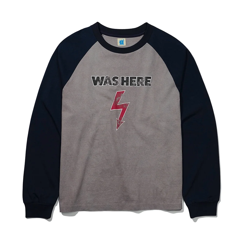WAS HERE T-SHIRTS - LIGHT GRAY & NAVY