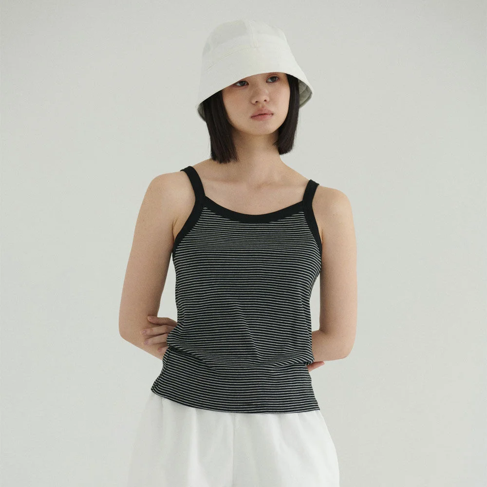 Stripe Rib Sleeveless (Black)