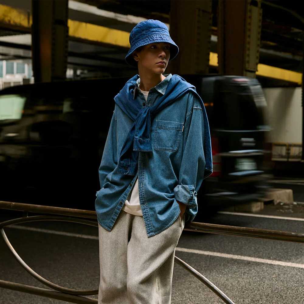 Champion X Kaquis 俱樂部 牛仔 襯衫 Light Blue