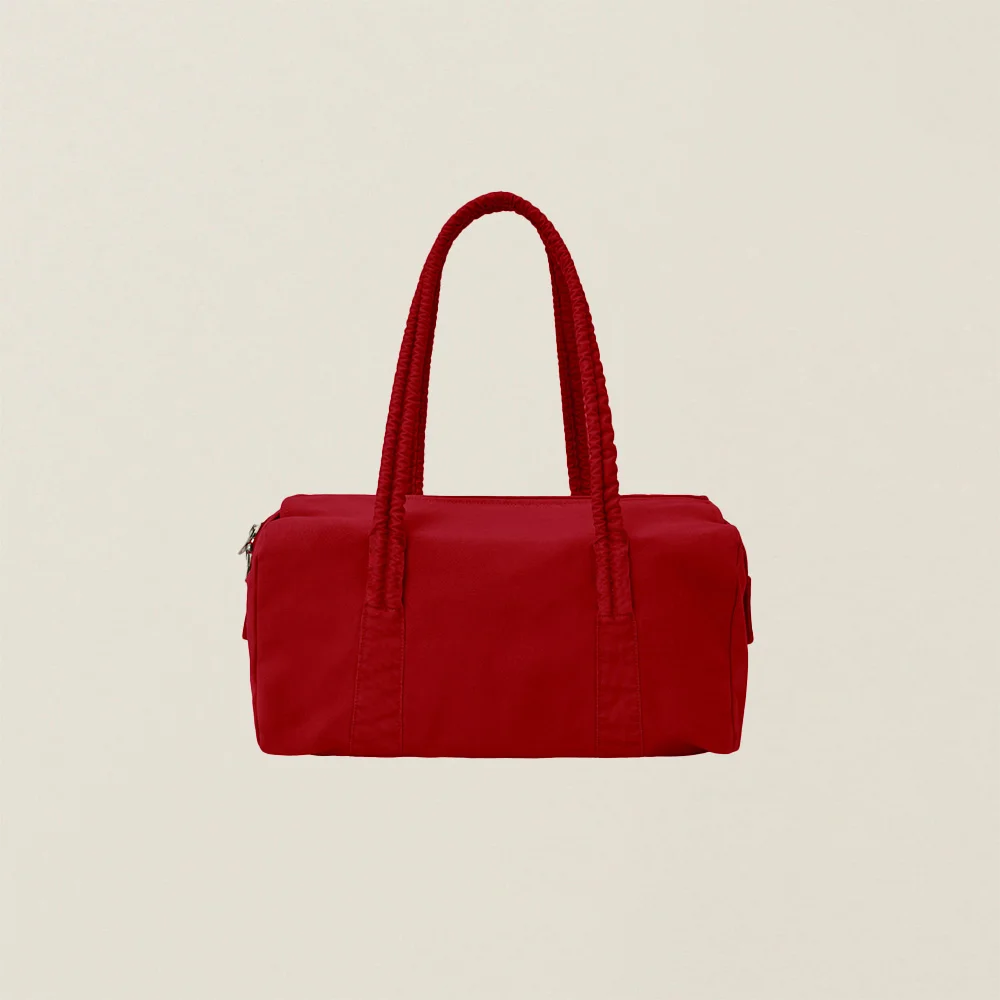 GARMENT DYED DUFFLE BAG (SMALL) RED