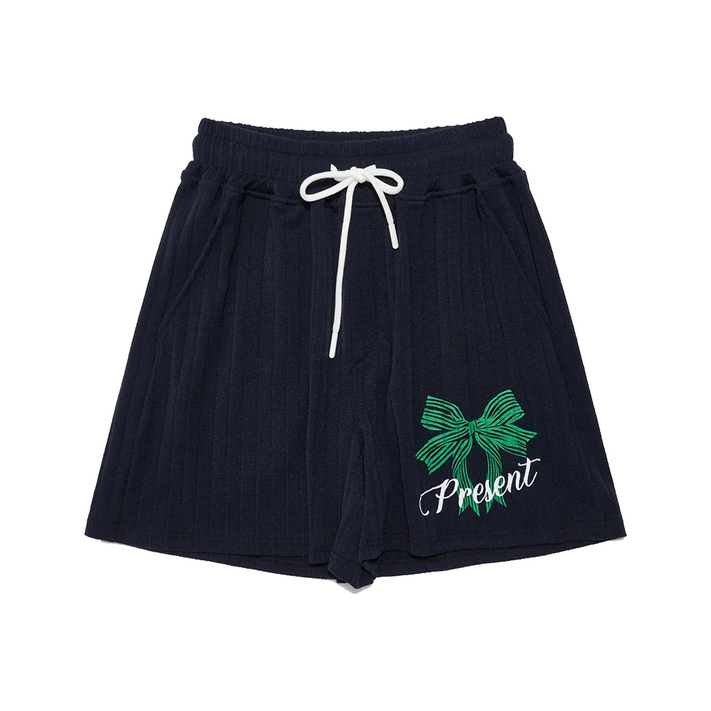 MET Summer Knit Ribbon Pants Navy