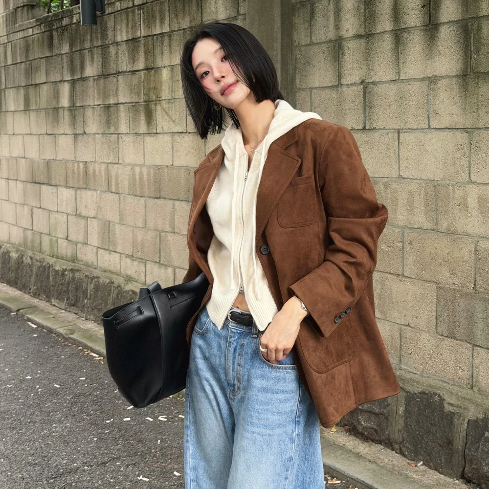 Anthony 單片裝 麂皮 外套_啡色 / ANTHONY SINGLE SUEDE JACKET_BROWN