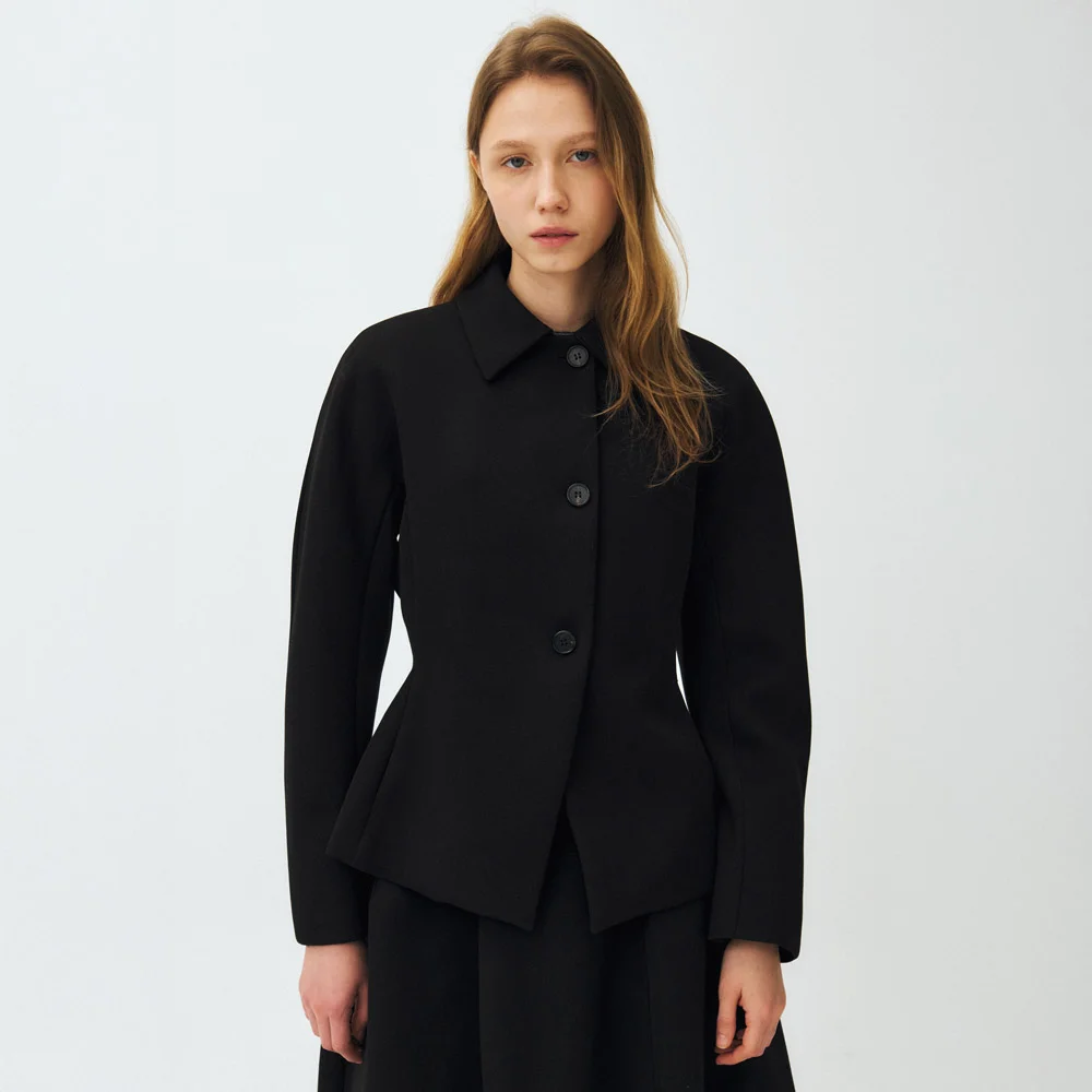 PETAL RAGLAN JACKET / BLACK