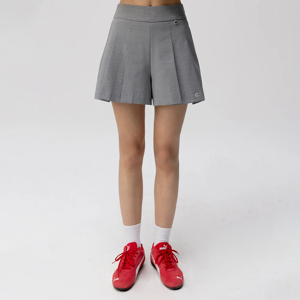 Houndstooth Skirtpants (Grey)