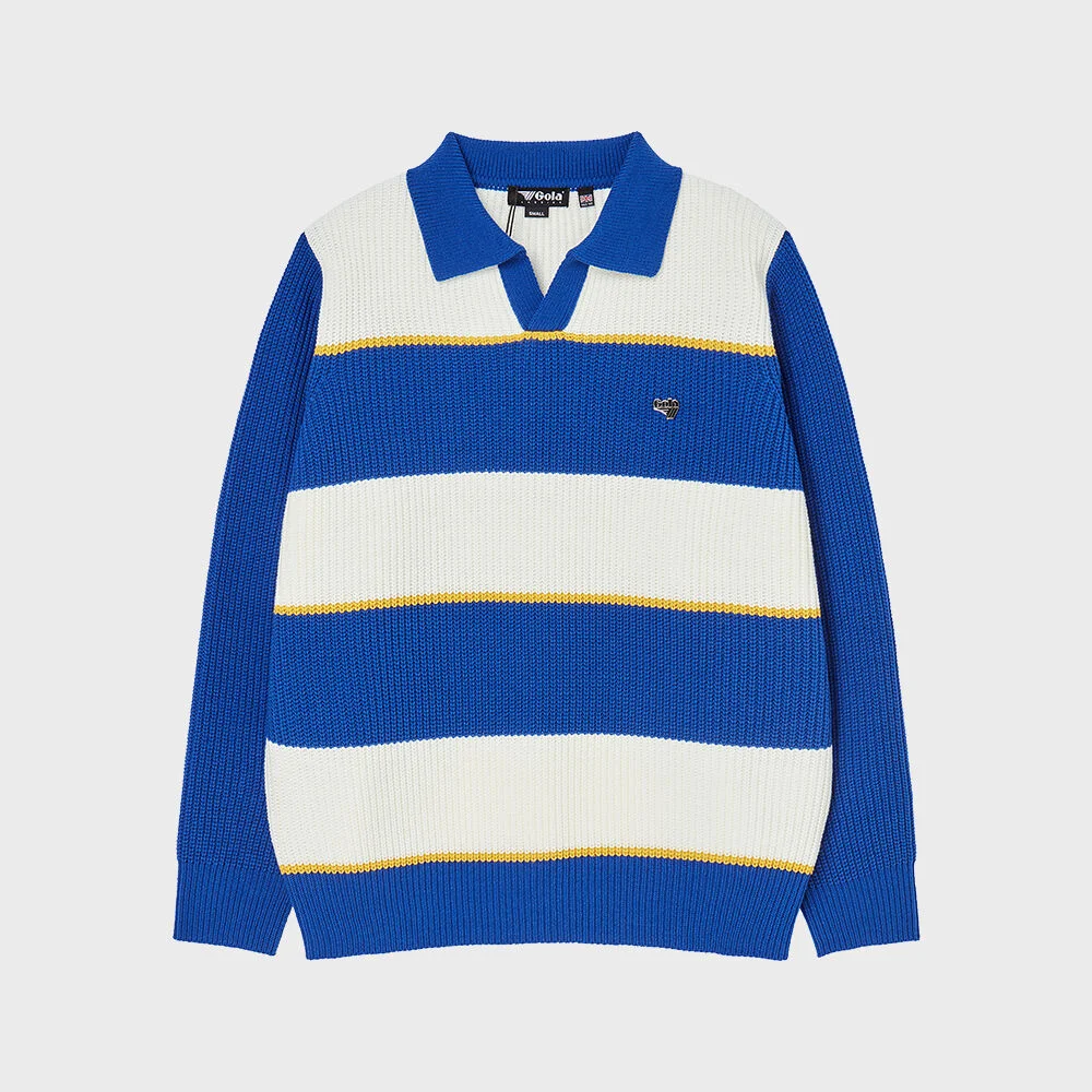 STRIPE COLLAR KNIT