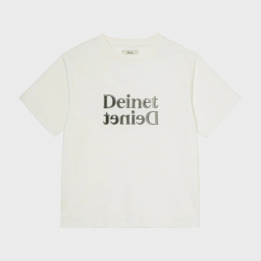 BRUSHED STITCH POINT REGULAR T-SHIRT IN WHITE