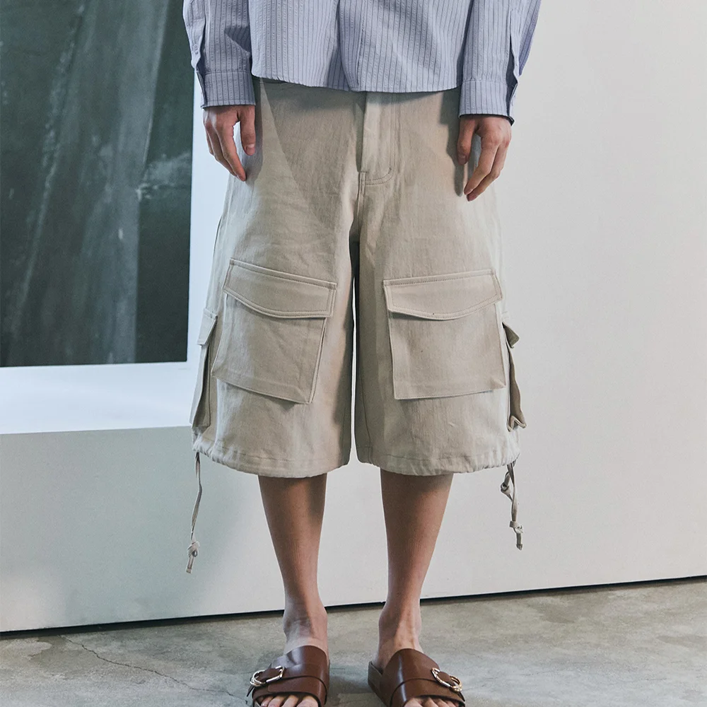 Bluesf utility washed cargo bermuda