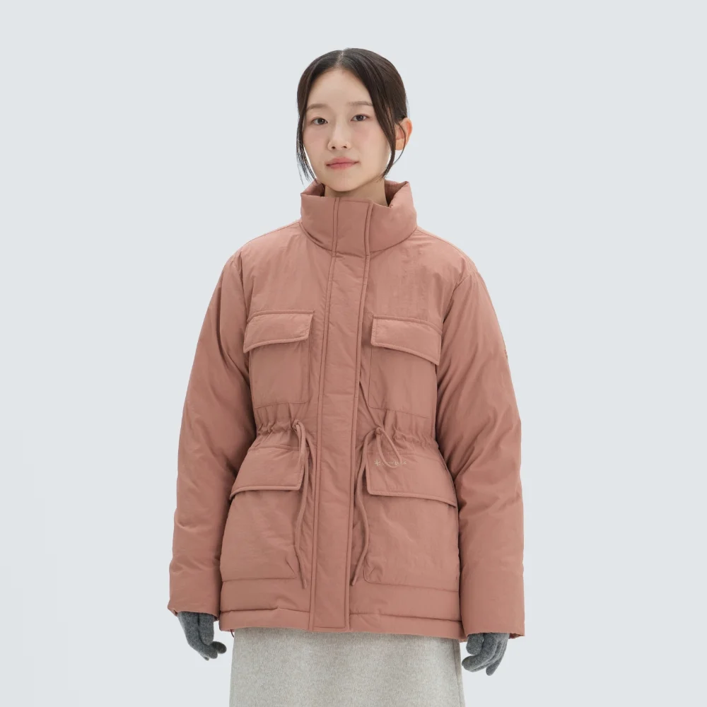 女裝 立領 中長款 Down 外套 Salmon (S24WWGDJ69)