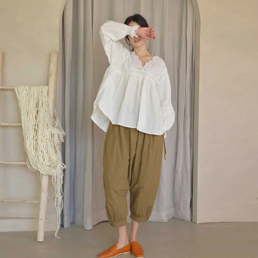 Formal Linen Baggy Pants