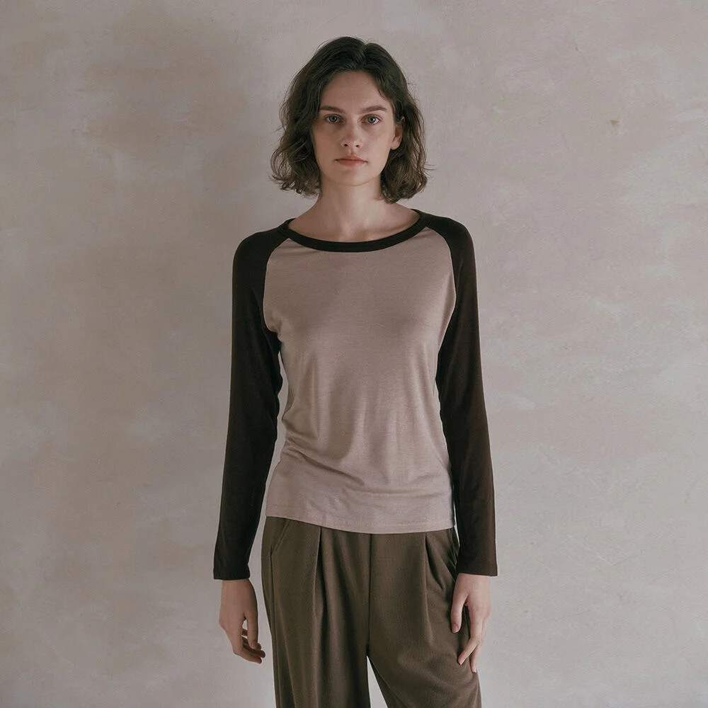 MJ_Contrast long sleeves top_2color