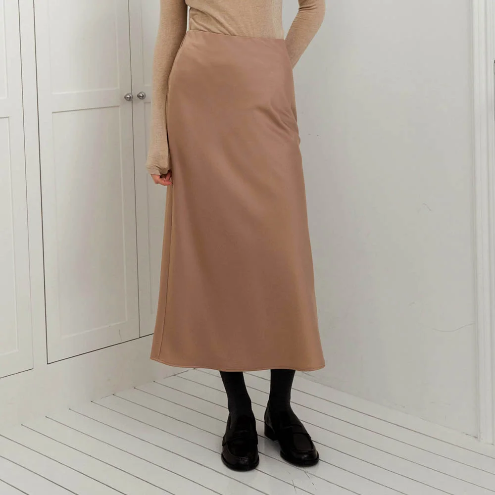 Lautre Powder Satin flare skirt