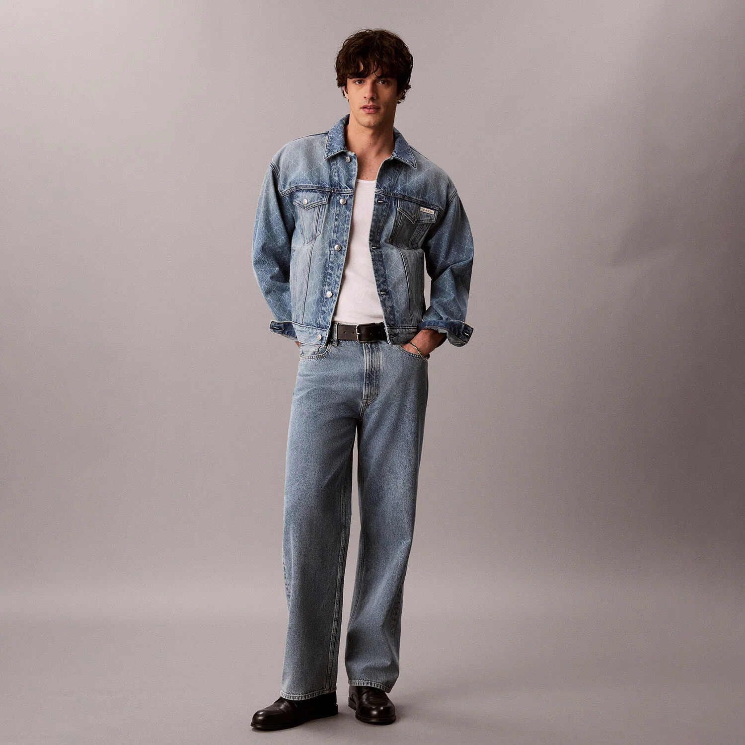 男裝 90s Boulevard 藍調花卉 AOP Trucker 外套 4RH760G EQC