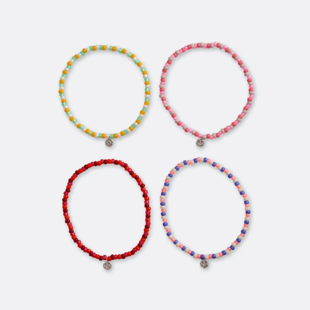Luce color beads layered Bracelet Luce 色 混搭 串珠 笑臉 吊飾 手鏈