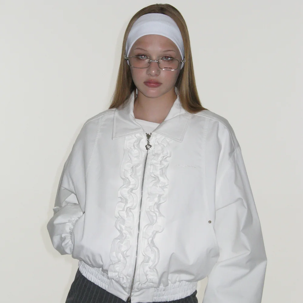 FRILL BALLOON BLOUSON_WHITE