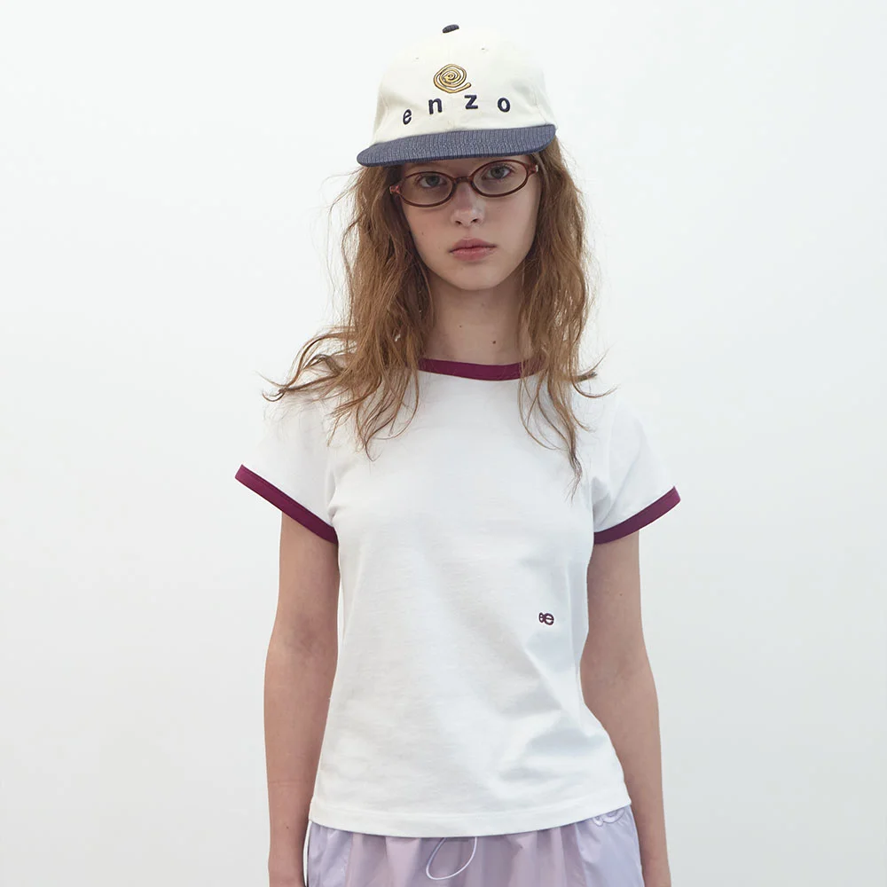 雙 標誌 Ringer T恤 (White)