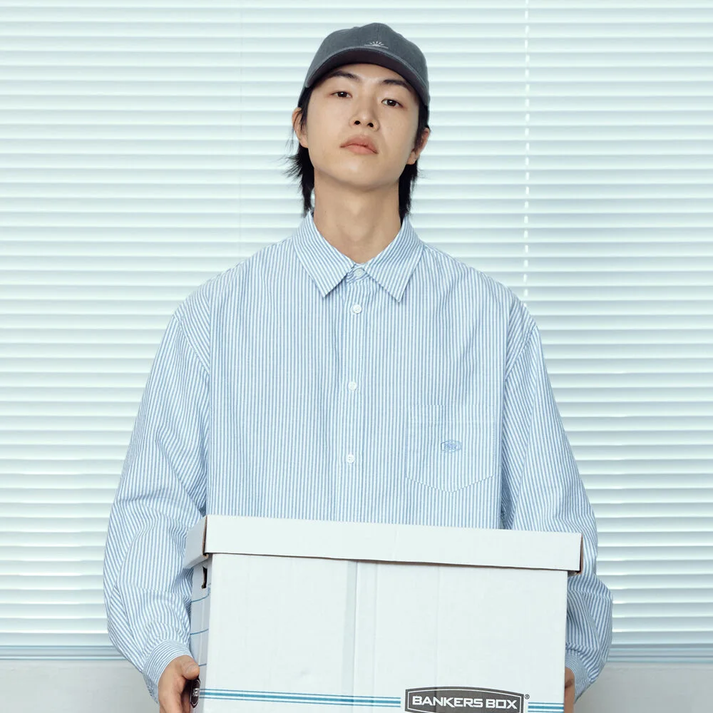 OXFORD STRIPE SHIRT (BLUE)