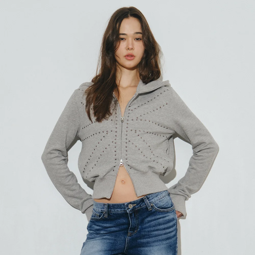 england hood zip up (grey)