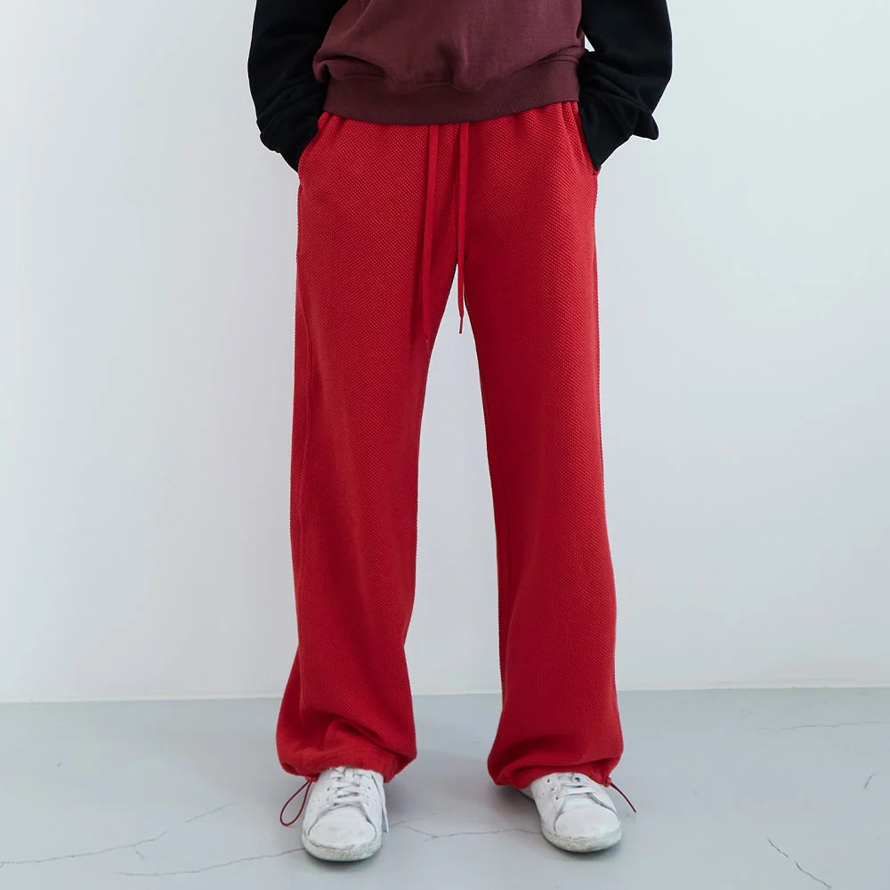 Curly 兩穿 鬆緊帶 褲子 (Red)