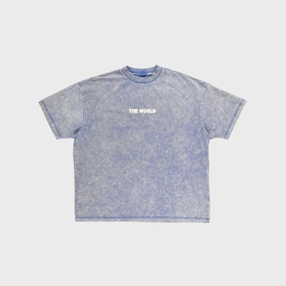 OVERSIZED VINTAGE COUNTRY TEE WASHED BLUE