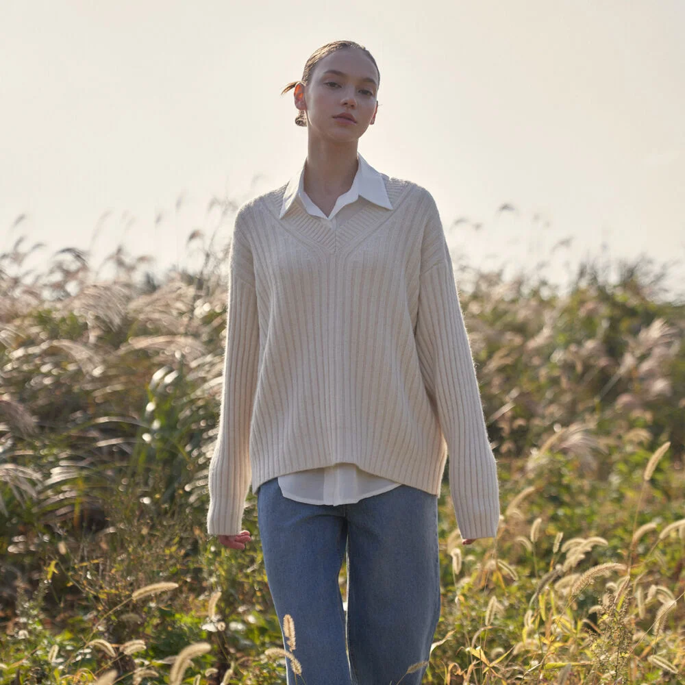 GOLGI LOOSE FIT KNIT_IVORY