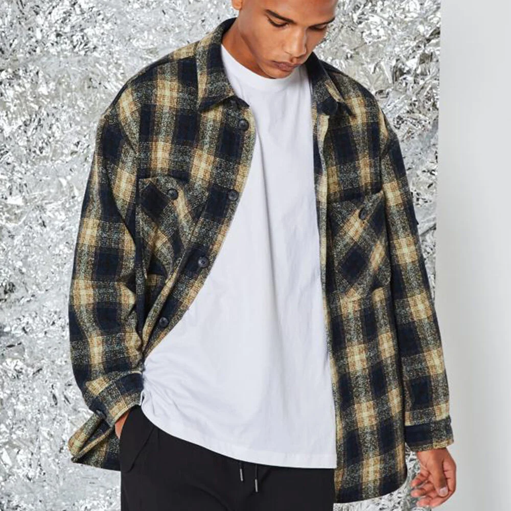 BLUE OUT POCKET CHECK SHIRTS IESH0F602B2