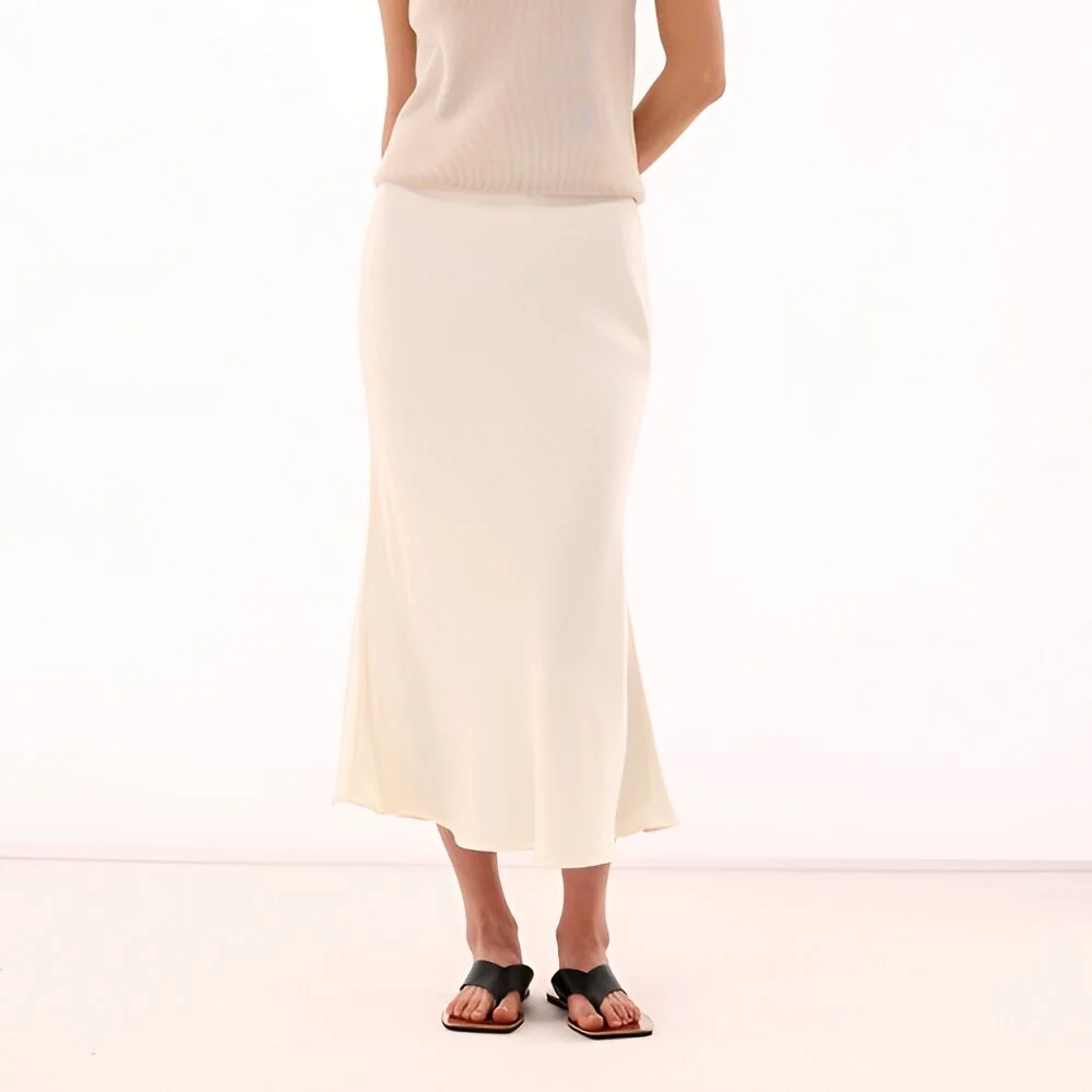 Satin Flare Skirt _2 Color