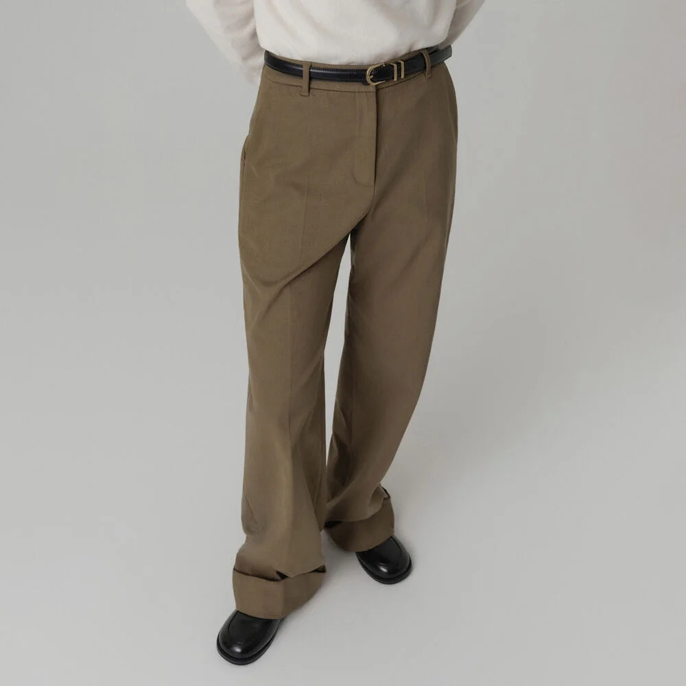 Jane Strade Cabra 加絨 褲子_卡其色 / JEIN STRAIGHT CABRA GIMO PANTS_KHAKI