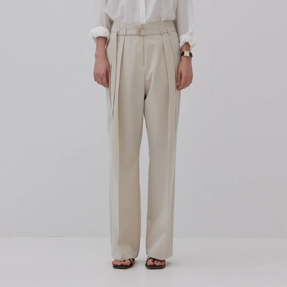 CELENA BELT SLACKS (2colors)