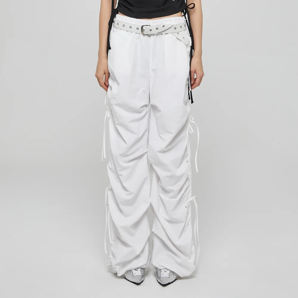 SIDE STRING PARACHUTE PANTS WHITE BQ2WP027