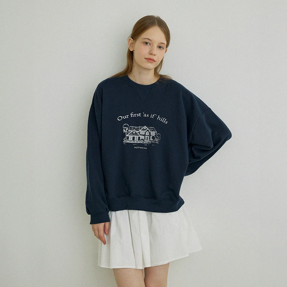 As if hills Sweatshirt (Navy)