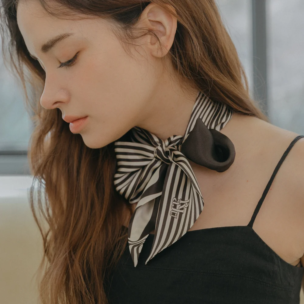 Marbling Twilly Silk Scarf_2 Color