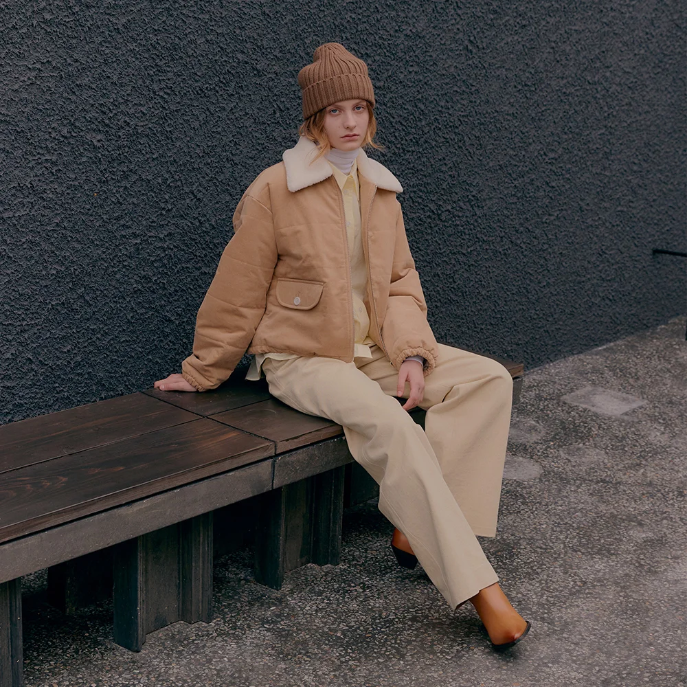 CORDUROY PUFFER PADDING (sand beige)