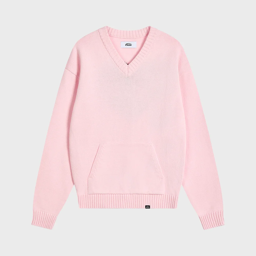HEART LOGO POCKET PULLOVER-PINK
